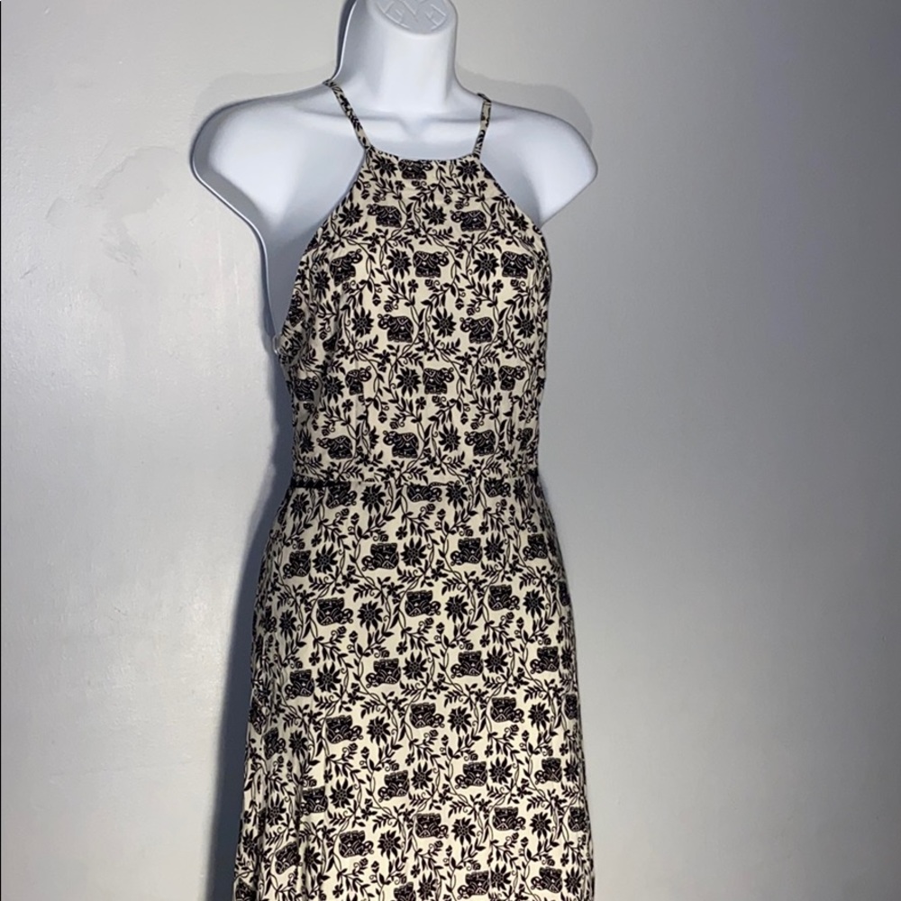 Boho style Full length halter dress with lining